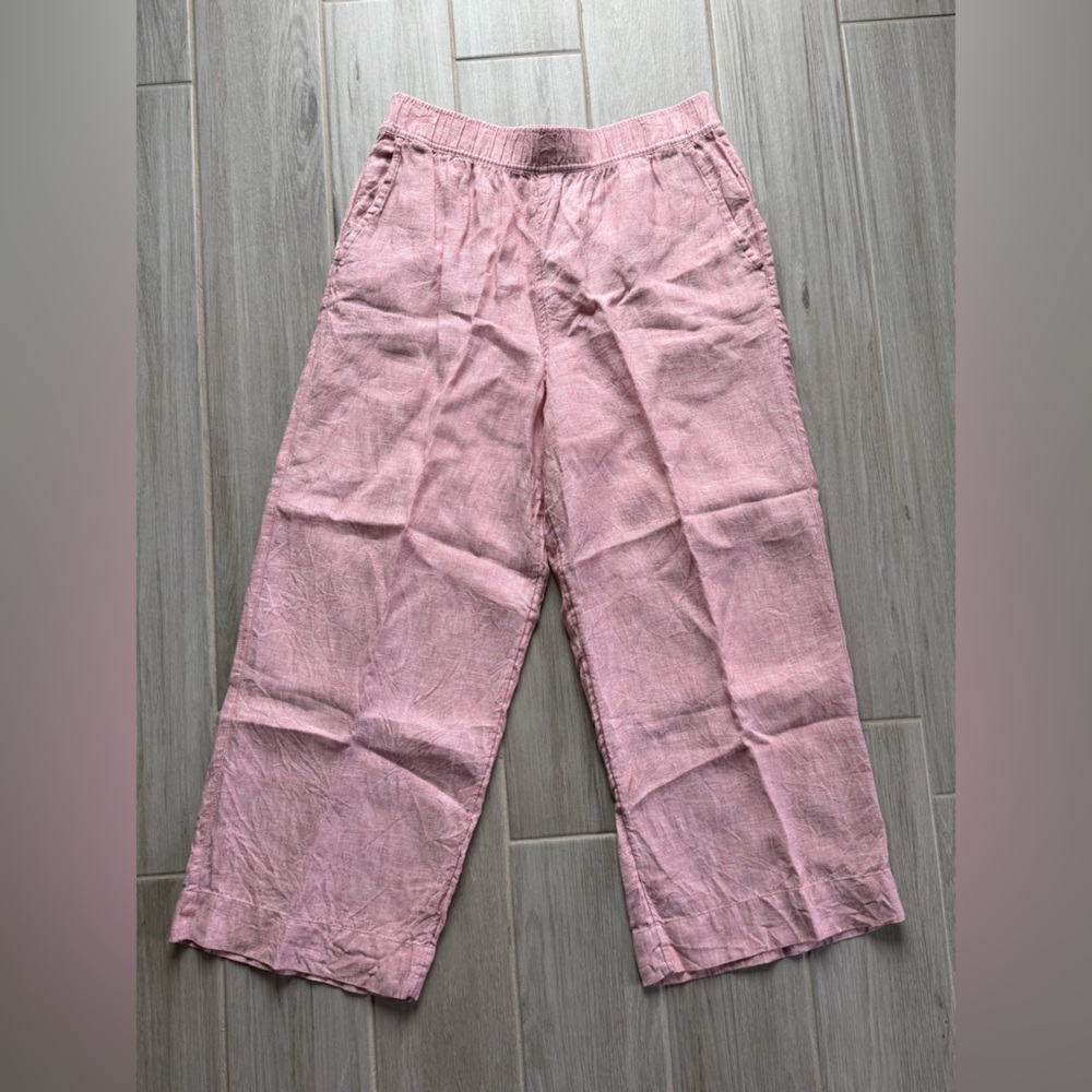 Tahari Wide Leg Linen Pants Size Large